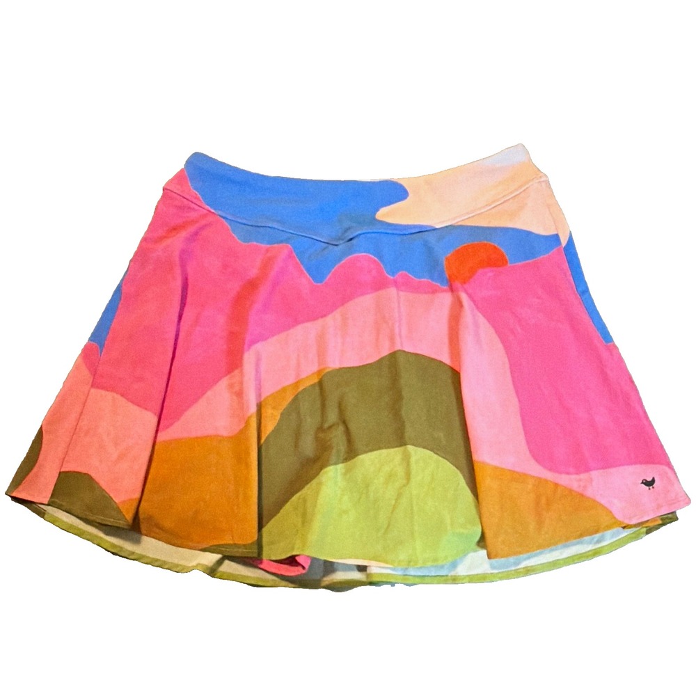 Bad Birdie Women's Size Large Multicolor Abstract Athletic Golf Skort